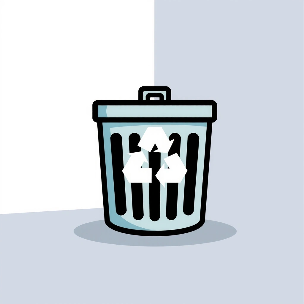 Trash can icon, symbolizing right to erasure
